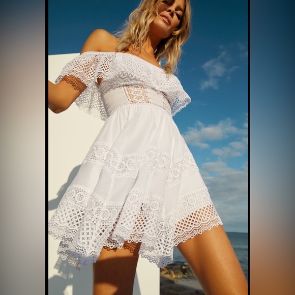 Charo Ruiz Vaiana Dress in White - Picture 3 of 4